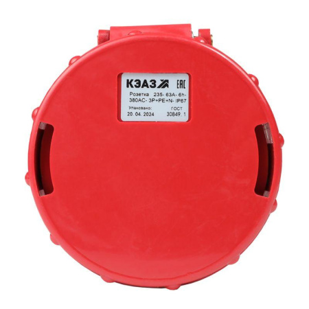 Розетка кабельная 235 63А 380AC 3P+PE+N 6ч IP67  222764