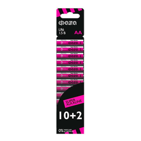 Элемент питания алкалиновый AA/LR6 1.5В Super Alkaline SBL-10+2 (уп.12шт)  2854582
