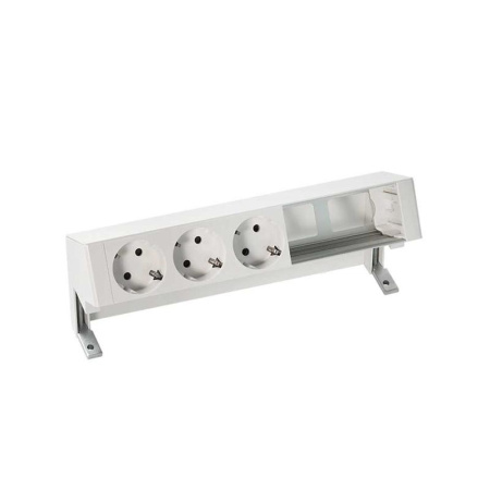 Блок розеточный настольный 3х2P+E 2 пустых мод. бел.  400 42503000-130