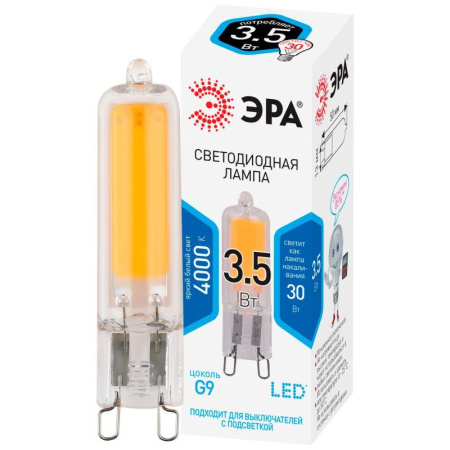 Лампа светодиодная STD LED JCD-3.5W-GL-840-G9 JCD 3.5Вт капсульная 4000К нейтр. бел. G9  Б0049084