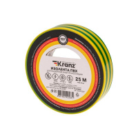 Изолента ПВХ 0.13х19мм 25м желт./зел. (уп.5шт)  KR-09-2207