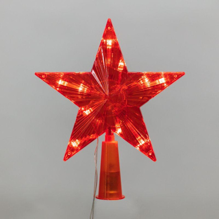 Фигура светодиодная "Звезда" 15см 10LED красн. 230В IP20 на елку постоян. свечение  501-007