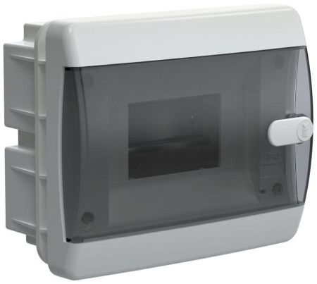 Корпус пластиковый ЩРВ-П-6 IP41 черн. прозр. дверь UNION Compact  UIC-KP12-V-06-41-K01