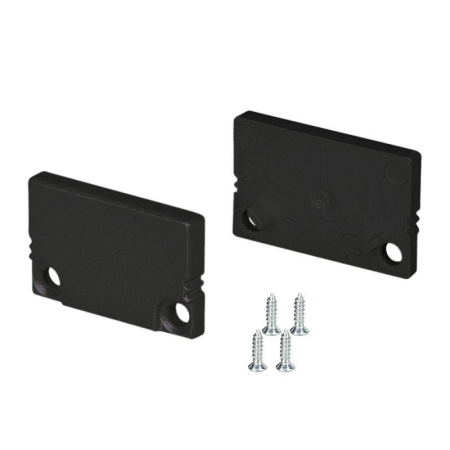 Заглушка SL-SLIM20-H13 BLACK глухая пластик  037512