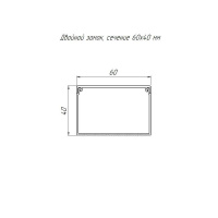 Кабель-канал 60х40 L2000 с двойн. замком сосна  PR.025449
