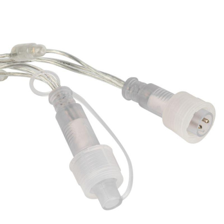 Гирлянда светодиодная "Нить" 10м 100LED тепл. бел. IP65 220В бел. мерцание провод прозр. ПВХ (без шнура питания)  Б0051889
