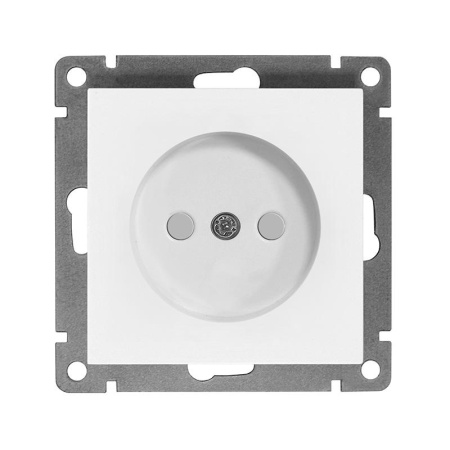 Розетка 1-м СП Афина 16А IP20 без заземл. защ. шторки механизм бел.  A0047