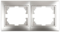 Рамка 2-м СП Plano 1-502-03 гор. алюм.  Б0030094