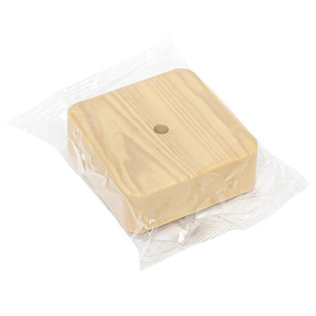 Коробка разветвительная KMP-030-030 75х75х26 свет. дерево PROxima  plc-kmr-030-030-s