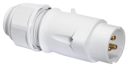 Вилка панельная 16А 3п 2P+PE 12ч IP44 55 Quick-Connect  4429