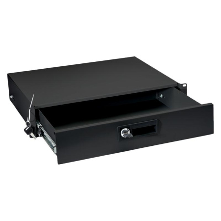 Ящик для документов 2U DRW-2U-BK Г=360мм черн. RAL 9004  8637c