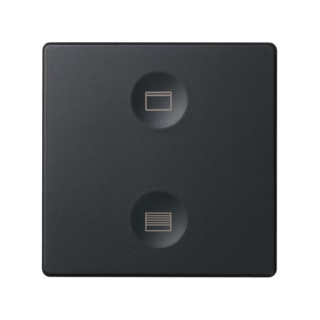 Выключатель сенсорный 2-кл. СП  82 Sense IP20 с тематич. маркир. Т2 графит  8000624-038