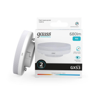 Лампа светодиодная Elementary 9Вт таблетка 4100К нейтр. бел. GX53 680лм  83829