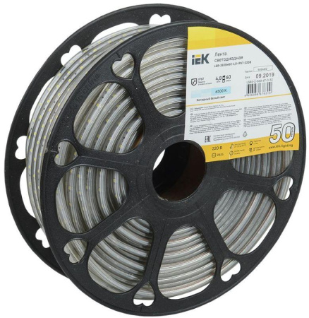 Лента светодиодная LED LSR-2835W60-4.8-IP67-220В (уп.50м)  LSR3-2-060-67-0-50