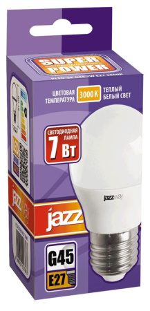 Лампа светодиодная PLED-SP 7Вт G45 шар 3000К тепл. бел. E27 540лм 230В  1027863-2