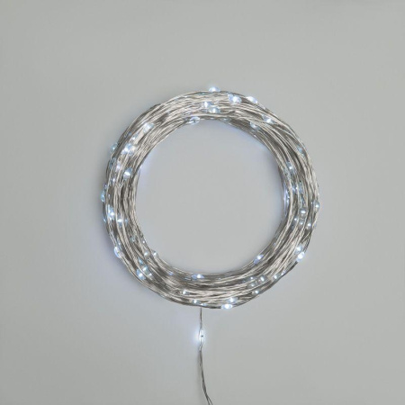 Гирлянда светодиодная "Роса" 30м 300LED бел. 3.6Вт IP44 с трансф.  303-215