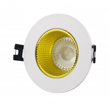 Светильник встраиваемый IP20 10Вт GU5.3 LED бел./желт. пластик  DK3061-WH+YE