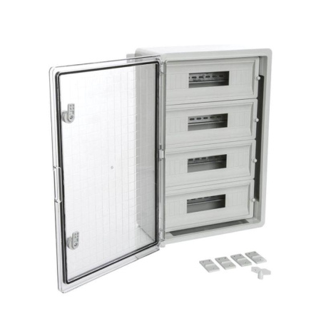 Корпус пластиковый распределительный ЩРН-60 IP65 прозр. дверь 600х400х200  PR08.26505