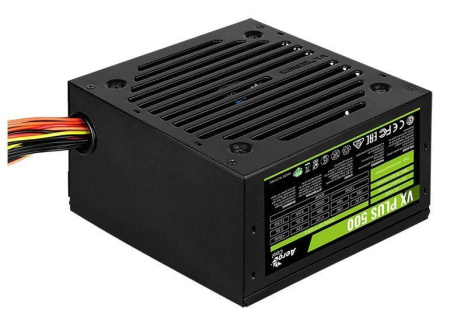 Блок питания ATX 500W VX PLUS 500W (24+4+4pin) 120мм fan 3xSATA RTL  1049256