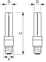 Лампа люминесцентная компакт. Master PLE-C 11W/827 11Вт E27 прямолинейная 2700К  929730982709