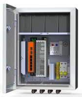 Термошкаф коммутационный 4хPoE 2хSFP 4хSC АКБ 4х12В 7А/ч IP66 300х400х210мм 6 УТП 4КУ ГЗ AКБ 7А  00-00015653