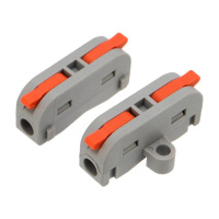 Клемма строительно-монтажная СМК проходная 222-421P 1п 0.08-4кв.мм с монтажной площадкой сер. (уп.5шт)  07-6261-05