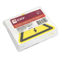 Знак пластик "Опасность поражения электрическим током" (Молния) W08 100х100мм PROxima  pn-1-01