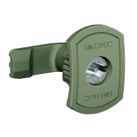 Замок поворотный с личинкой под двойн. бородку 3мм для навесных корпусов полиамид зел.  R5CE210