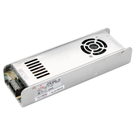 Блок питания HTS-400L-12 12В 33А 400Вт IP20 сетка 3 года  020828