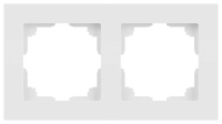 Рамка для розеток и выключателей Accent 6-502-01М на 2 поста СУ бел. матов.  Б0063751