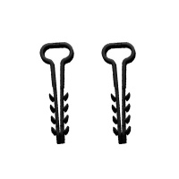 Дюбель-хомут для плоского кабеля 5-10мм черн. (уп.100шт)  TKE-DH-5-10-PK-C05