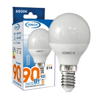 Лампа светодиодная P45 10Вт "Шар" 6500К Е14 230В холод. бел.  1805