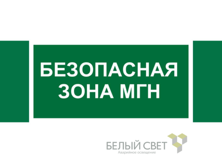 Знак безопасности NPU-3413.E68"Безопасная зона для МГН"  a19927