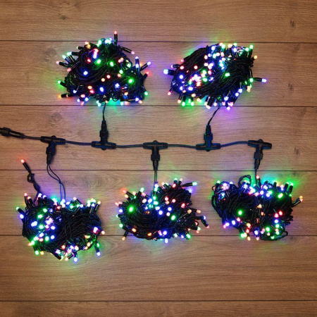 Гирлянда светодиодная "LED ClipLight" 5 нитей х20м 665LED мультиколор 50Вт 24В IP65 трансф. в компл.  323-509