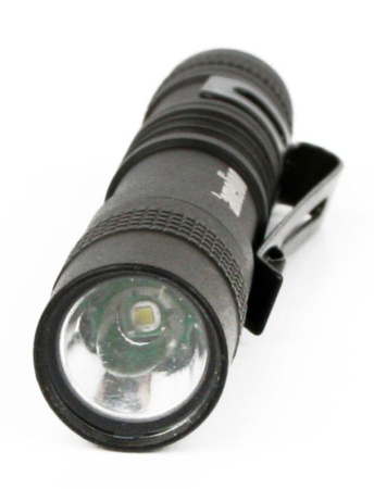 Фонарь LED51516 XPE 3 режима 1хLR03 (в компл.) алюм. черн. (открывающ. блист.)  12916