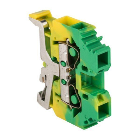 Колодка клеммная JXB-S-6 41А (282-107) пружинная земля  plc-jxb-s-6pe