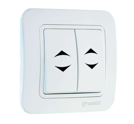 Переключатель проходной 2-кл. 1п 1мод. СП Lillium 10А IP20 бел./бел.  70026
