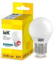 Лампа светодиодная Alfa 10Вт G45 шар 4000К нейтр. бел. E27 230В  LLA-G45-10-230-40-E27