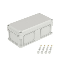 Корпус 400х200х160мм IP67 с непрозр. крышкой 35мм с фланцами пластик.  542310