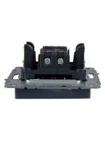 Выключатель 1-кл. СП BRITE ВС10-1-4-БрМ 10А самовозвратн. механизм маренго  BR-V14-0-10-K35