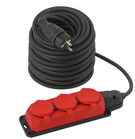 Удлинитель 3х40м с заземл. IP44 UK-3e-3x1.5-40m-IP44(KG) каучук КГ 3х1.5  Б0057583