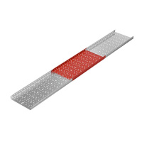 Лоток листовой перфорированный 400х50 L3000 сталь 1мм "Быстрый монтаж ПЛЮС" LPplus50-400-1.0-3000 HD гор. оцинк. КМ PL1197