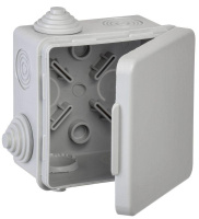 Коробка распаячная КМ ОП 80х80х50мм IP54 откидная крышка 4 гермоввода (7035)  UKO31-080-080-050-K03-54G Коробка распаячная КМ ОП 80х80х50мм IP54 откидная крышка 4 гермоввода (7035)  UKO31-080-080-050-K03-54G