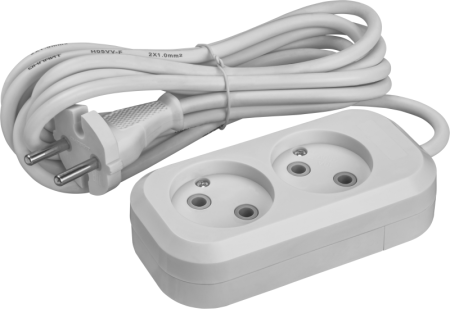 Удлинитель 2х2м без заземл. 10А IP20 90503 OPE-S-02-200-X-2х1  90503
