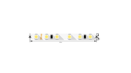 Лента светодиодная стандарт 3528 120LED/м 9.6Вт/м тепл. бел. 24В IP20 (уп.5м)  00-00005669