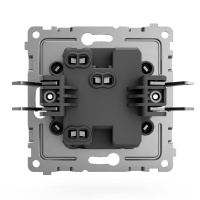 Выключатель 1-кл. СП Pixel 10А IP20 с индикатором механизм карбон  TKE-PX-V1I-C14