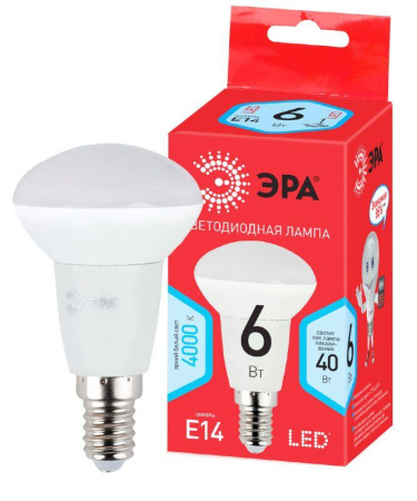 Лампа светодиодная RED LINE LED R50-6W-840-E14 R 6Вт R50 рефлектор 4000К нейтр. бел. E14  Б0050700