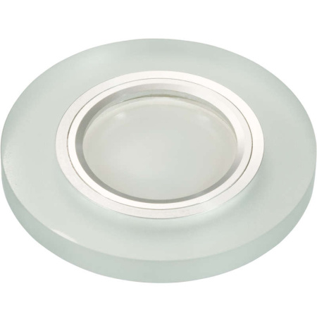 Светильник декоративный Luciole DLS-L112 GU5.3 CHROME/MATT CLEAR GU5.3 встраив. доп. светодиод. подсветка 3Вт без лампы основание метал. хром отделка матов. стекло прозр.  UL-00000365