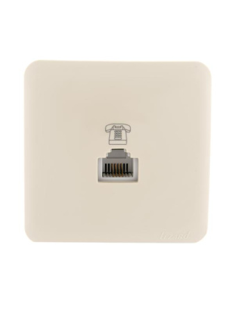 Розетка телефонная Viola RJ11 евро стандарт крем.  751-0300-137