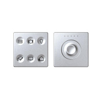 Комплект выключателя 6-кл. сенсорн. + регулятор Т3 KNX; RJ12 алюм. 82 Sense 8400675-093